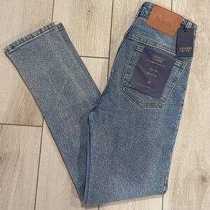 CAVALLI CLASS High Rise 5-pocket Straight Leg Jeans,  Medium Wash, Size 27